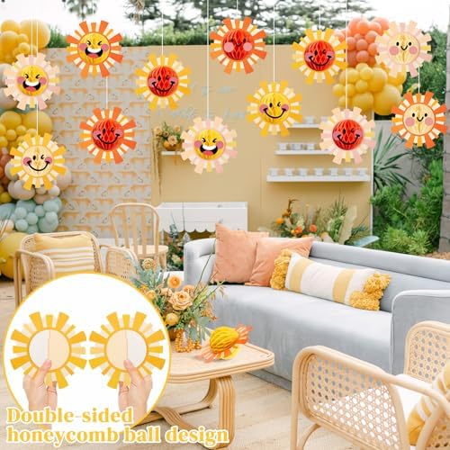 12PCS Boho Sun Party Decorations Set