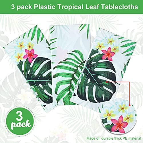 Tatuo 3 Pack Hawaiian Luau Party Tablecloths