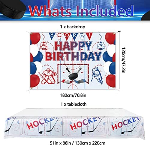 Ice Hockey Tablecloth Backdrop Waterproof All-Season One Size