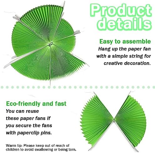 CEEYSEE 6 Piece Hanging Paper Fans Party Decoration Set