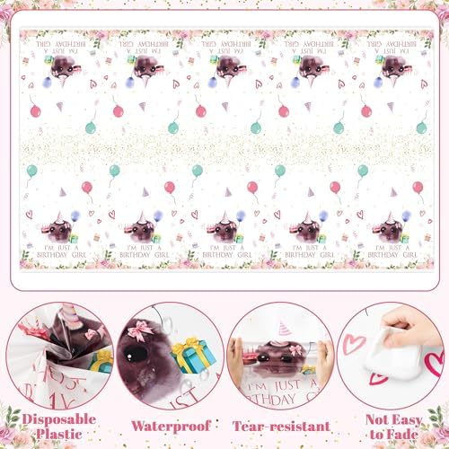 Hamster Party Tablecloths - 3Pcs Cute Birthday Decorations for Kids