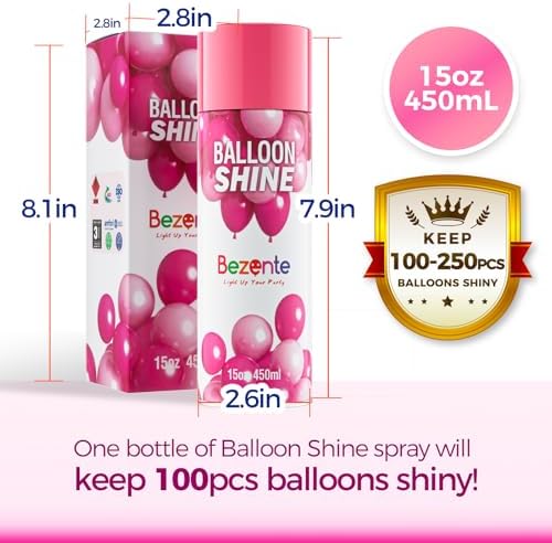 Bezente Balloon Shine Spray 15 oz - Waterproof Long Lasting Antioxidant