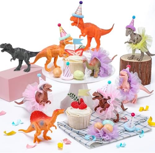 Weysat 27pcs Dinosaur Party Decorations with Hats and Skirts