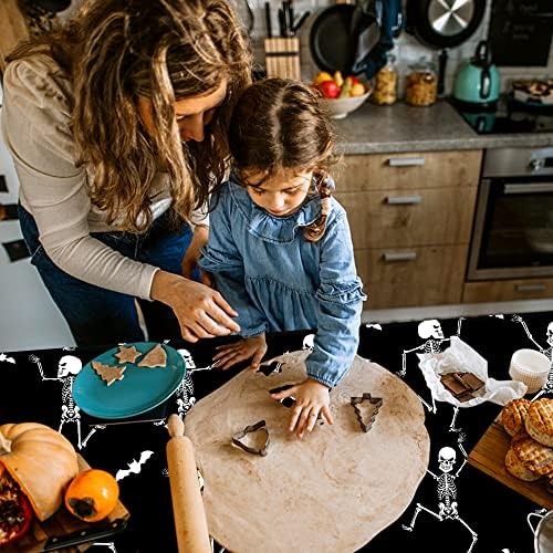 Iceyyyy 3-Pack Skeleton Tablecloth - 54 x 108 Halloween Decor