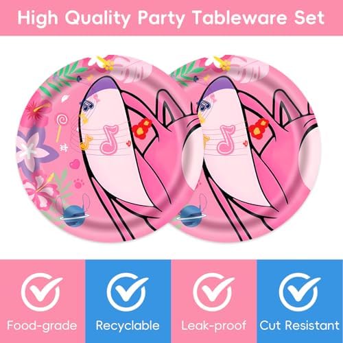 40 Packs Cartoon Party Plates and Napkins Set