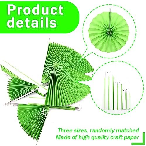 CEEYSEE 6 Piece Hanging Paper Fans Party Decoration Set
