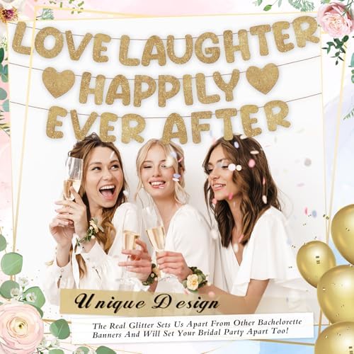 Breling Champagne Gold Bridal Shower Banner Set