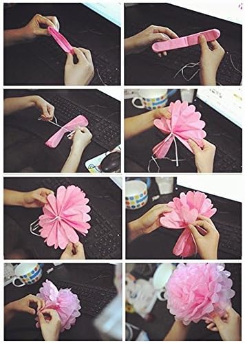 10pcs Tissue Paper Pom Poms Wedding Party Decor