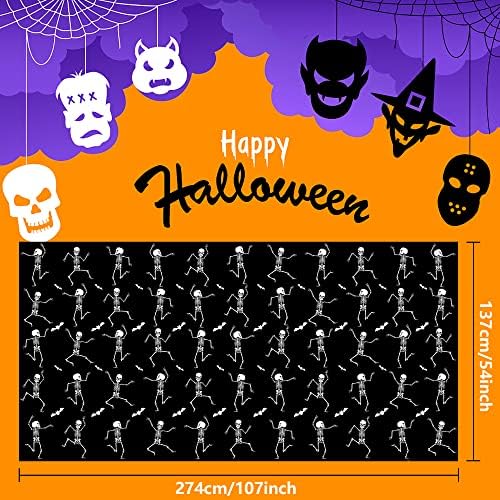 Iceyyyy 3-Pack Skeleton Tablecloth - 54 x 108 Halloween Decor