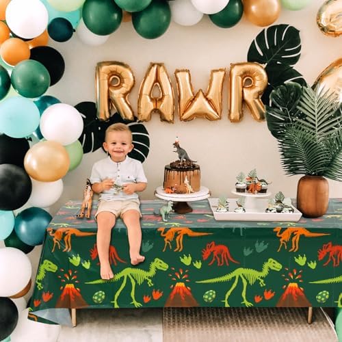 Staraise 3 Dinosaur Tablecloths for Birthday Party