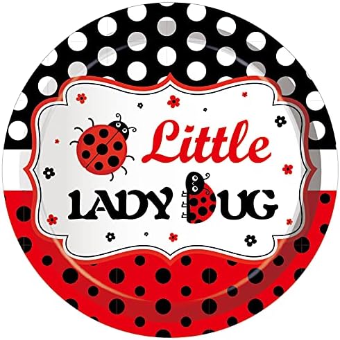 141 PCS Ladybug Birthday Party Supplies - Disposable Tableware for 16 Guests