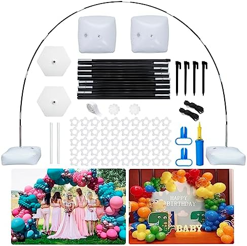 Reusable Balloon Arch Stand Kit 10FT Wide and 9FT Tall