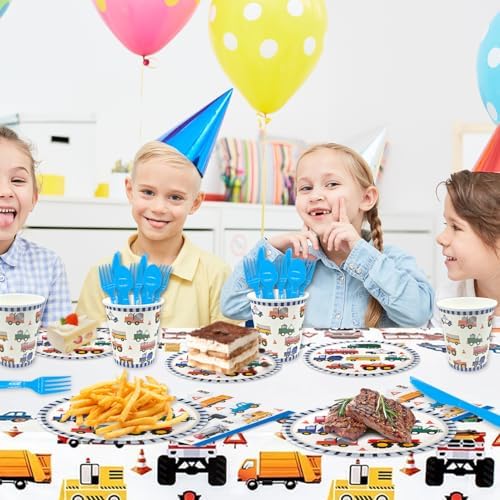 141PCS Traffic Themed Party Decorations for Boys