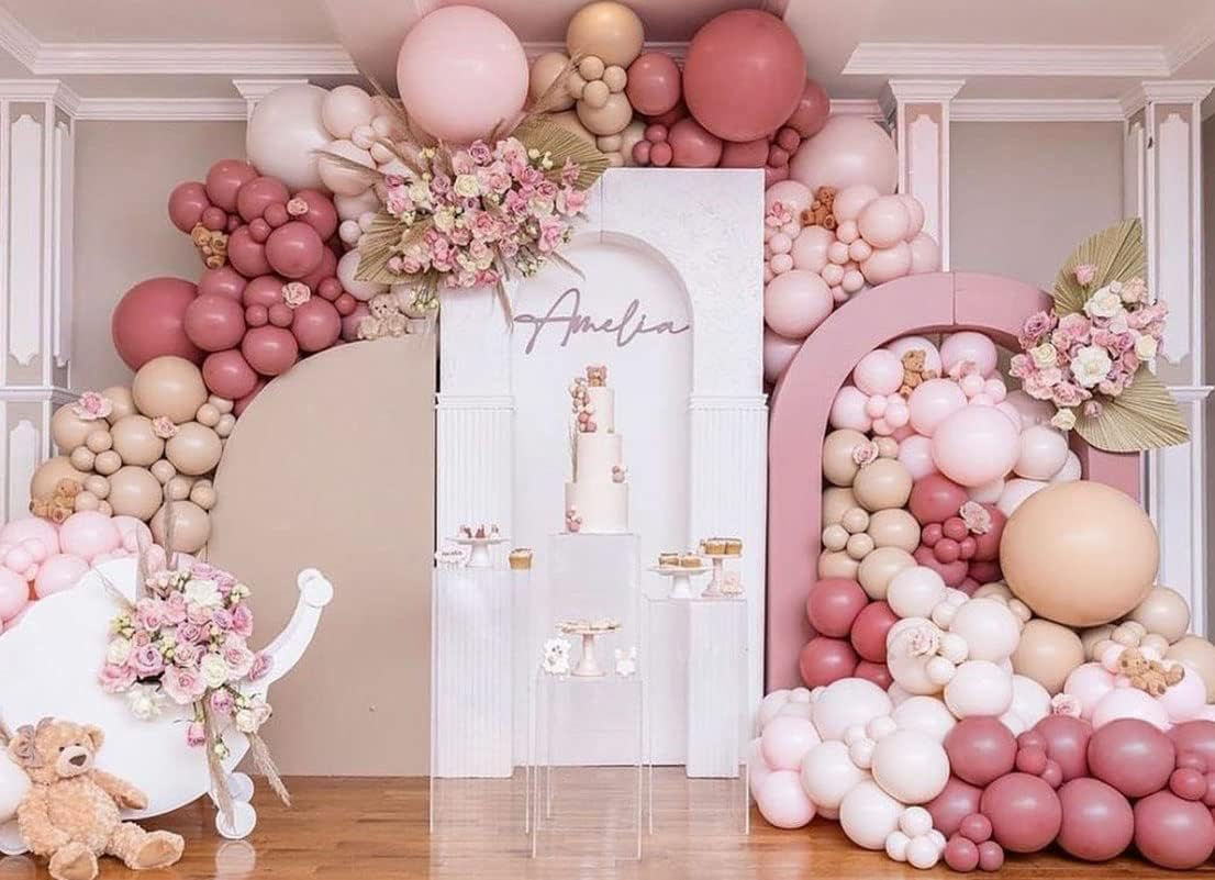 Dusty Pink Balloon Arch Kit 112pcs for Boho Parties