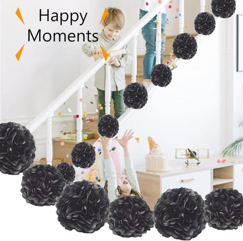 Ruidee 12 Piece Tissue Paper Pom Poms Decorations