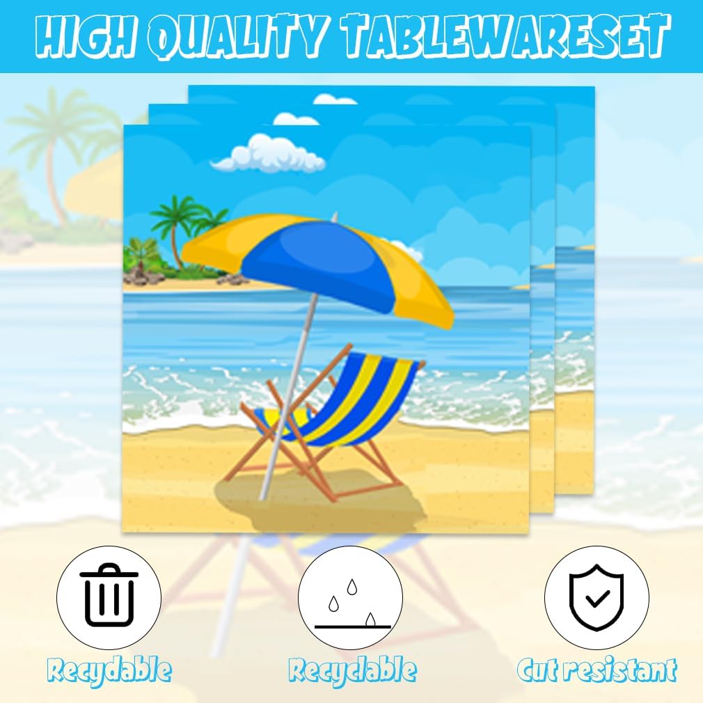 41pcs Summer Beach Party Supplies Set