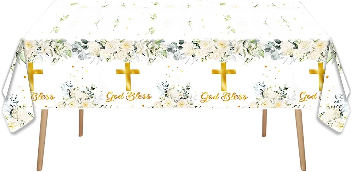 OULUN 2Pcs God Bless Party Tablecloth 42 x 70