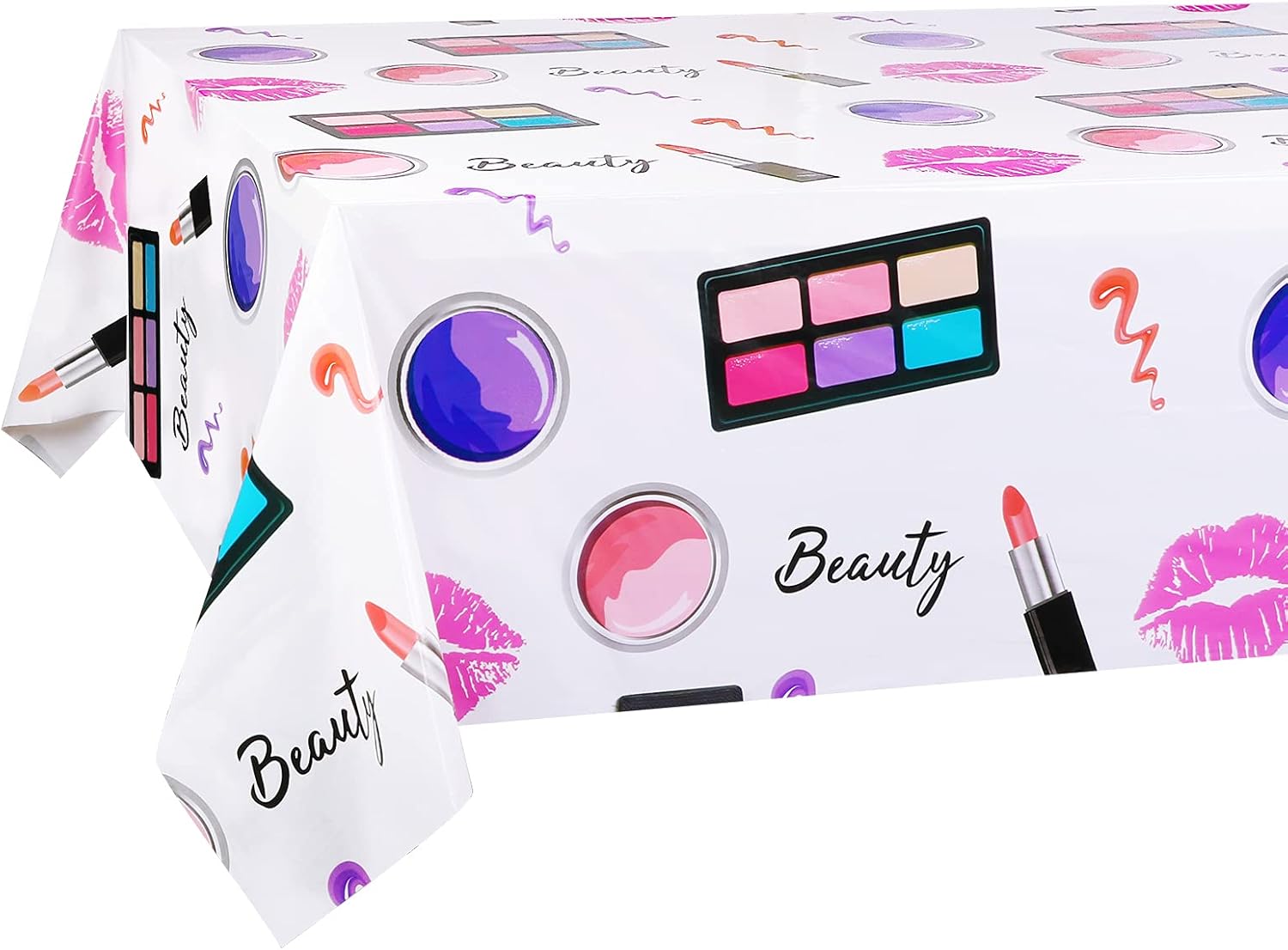 PHOGARY 4 Pack Spa Makeup Table Covers for Parties