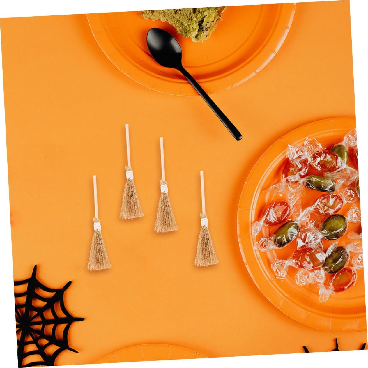 PRETYZOOM 12Pcs Miniature Witch Brooms Halloween Decor