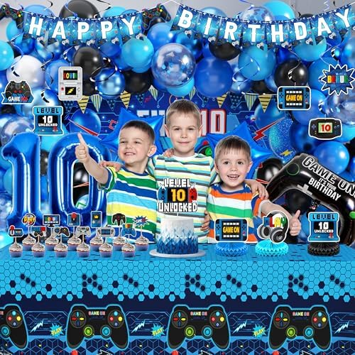 Level 10 Video Game Birthday Decorations for Boys