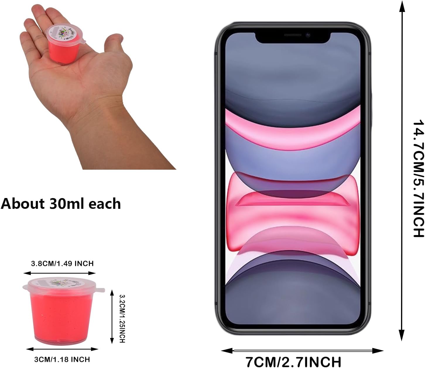 WuHuanNiu 15 Pack Mini Butter Slime Kit