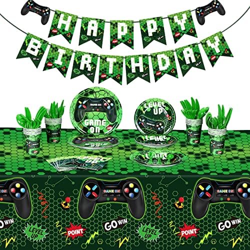 Tiamon 172 Pcs Video Game Party Decoration Set