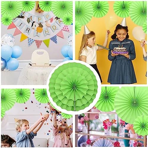 CEEYSEE 6 Piece Hanging Paper Fans Party Decoration Set