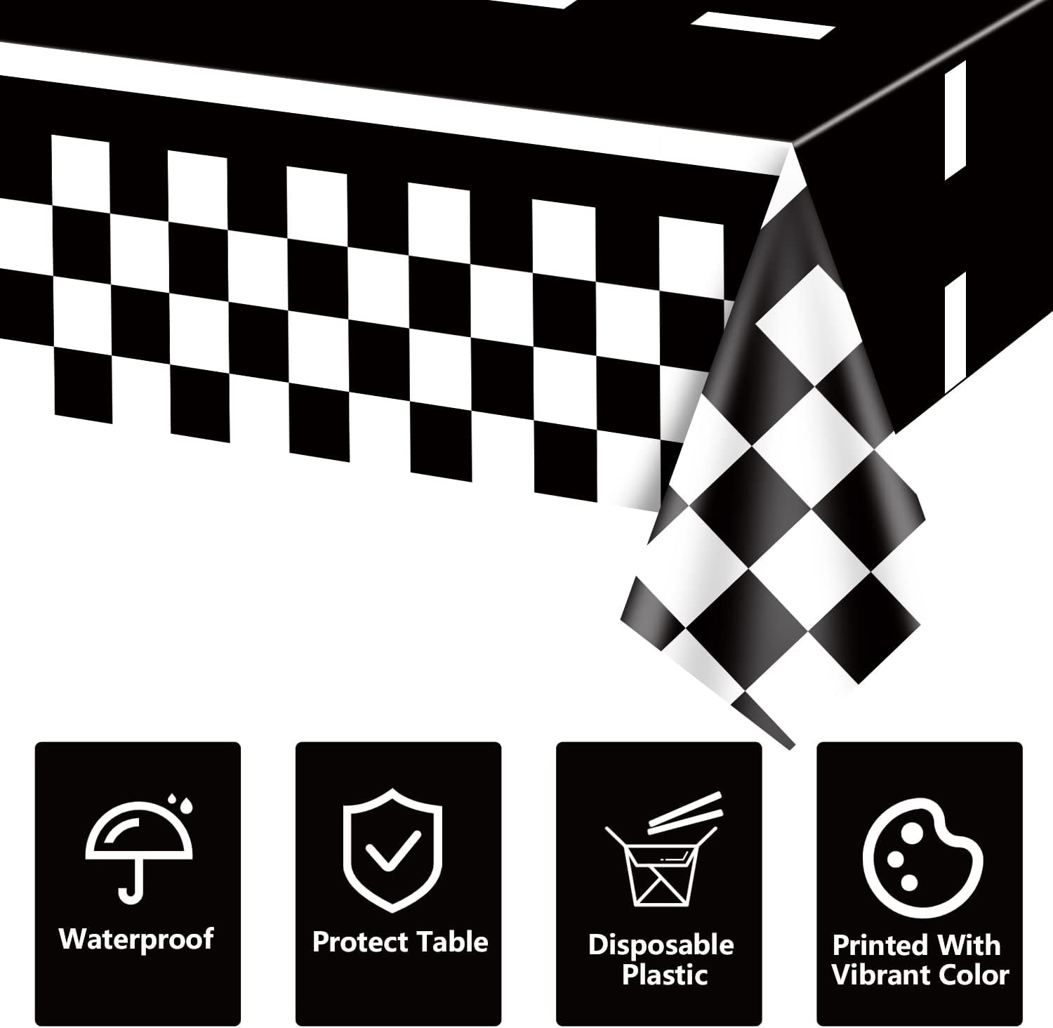 Racing Car Theme Tablecloths 4pcs 51x86 Inches