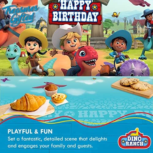 Treasures Gifted Dino Ranch Party Tablecloths 2 Pack
