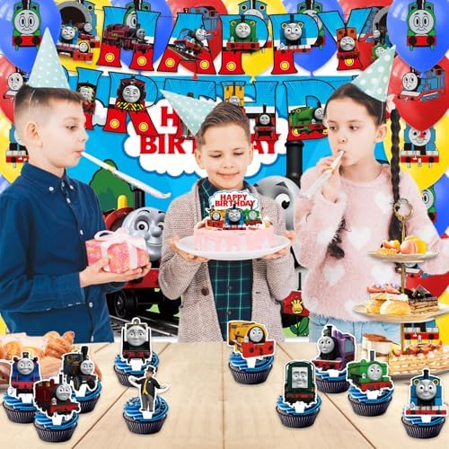 42 Pack Train Friends Party Supplies Set