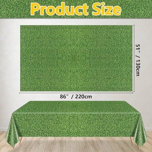 4Pcs Green Grass Tablecloths for Sports Parties