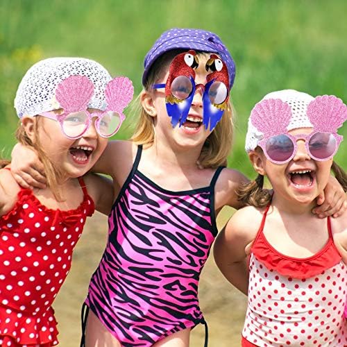 8 Pairs Luau Party Sunglasses for Beach Theme Events