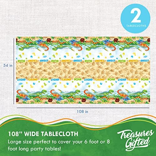 Treasures Gifted Dinosaur Tablecloth Pack of 2 1