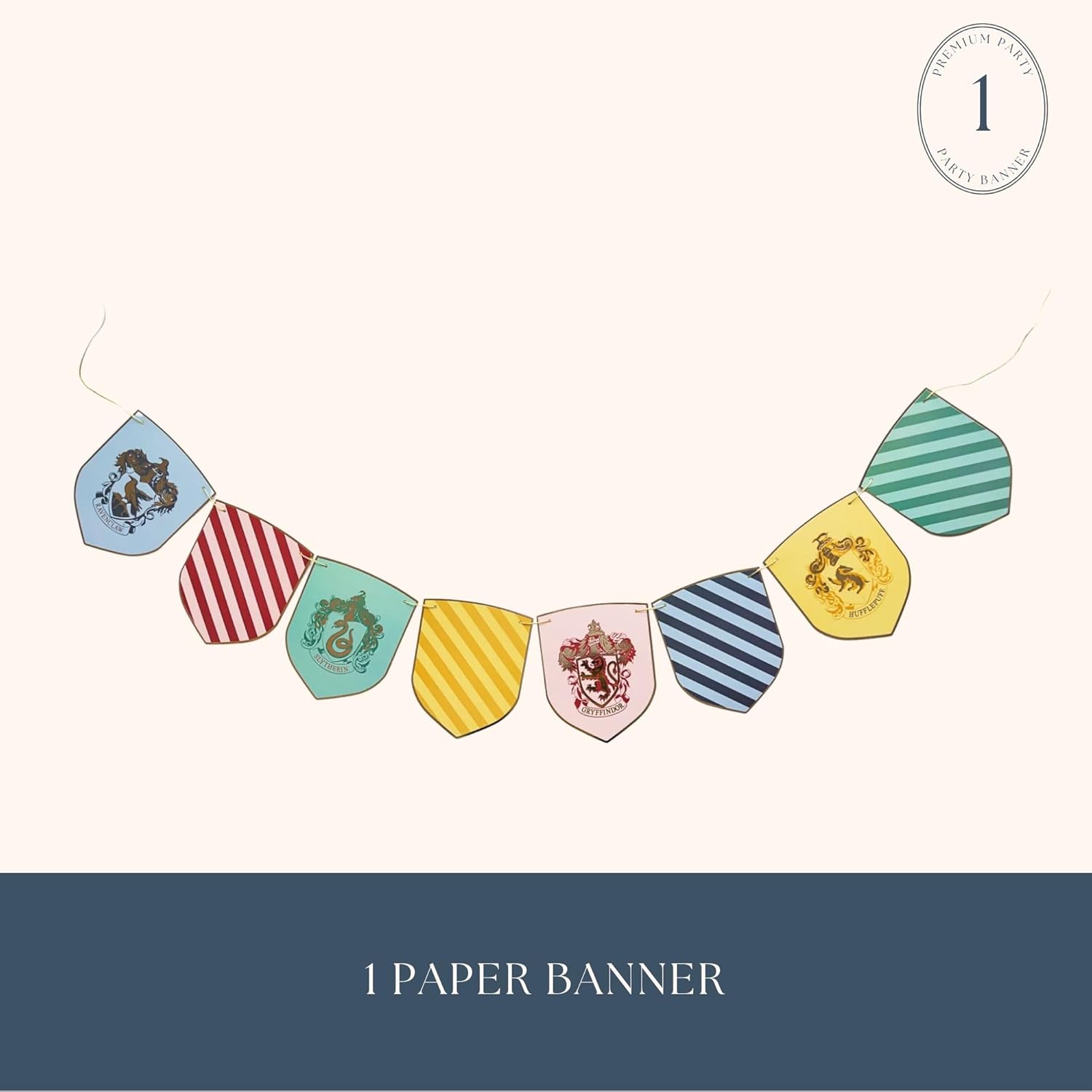 Harry Potter House Banner - 12x6 Multicolor