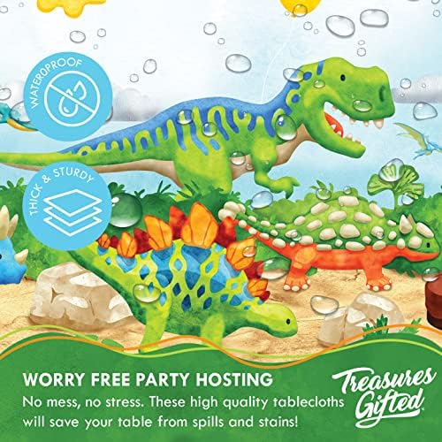 Treasures Gifted Dinosaur Tablecloth Pack of 2 1