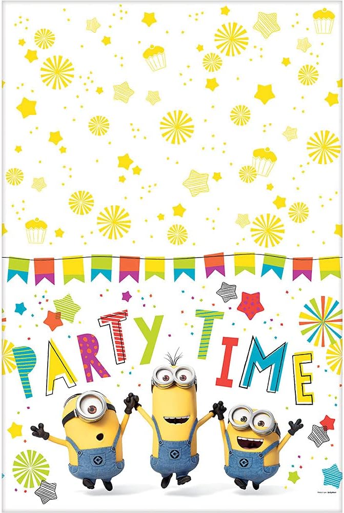 Amscan Despicable Me Multicolor Plastic Table Cover 54x96