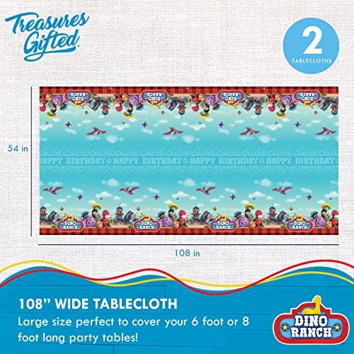 Treasures Gifted Dino Ranch Party Tablecloths 2 Pack