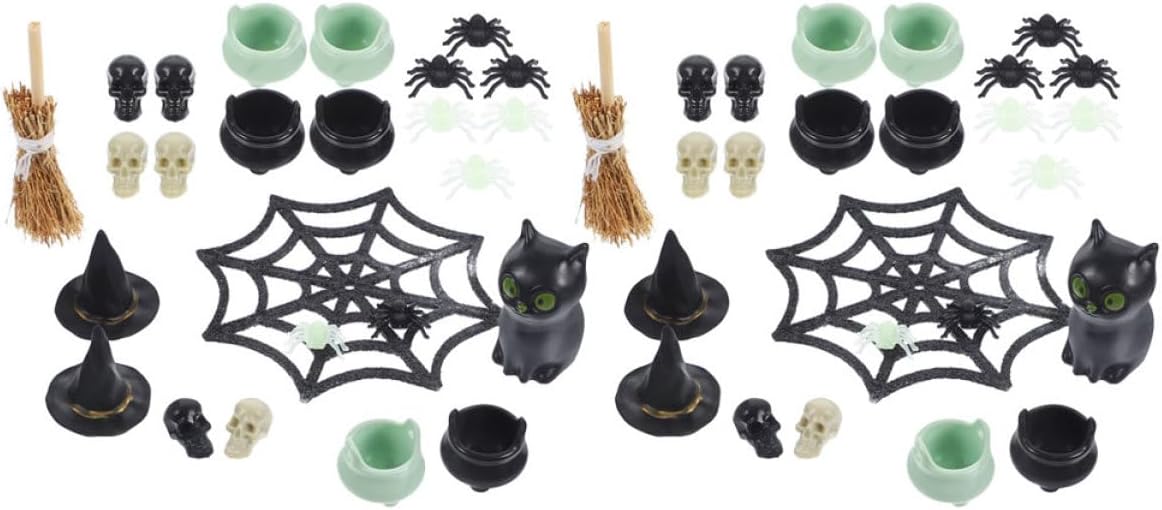 PRETYZOOM 2Sets Halloween Witch Ornament DIY Decor for Dollhouses