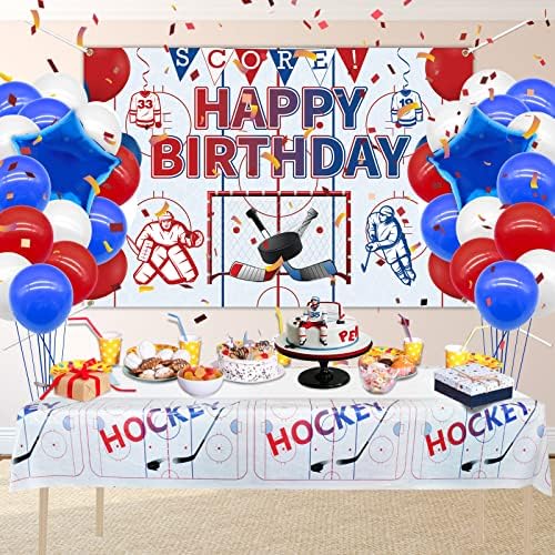 Ice Hockey Tablecloth Backdrop Waterproof All-Season One Size
