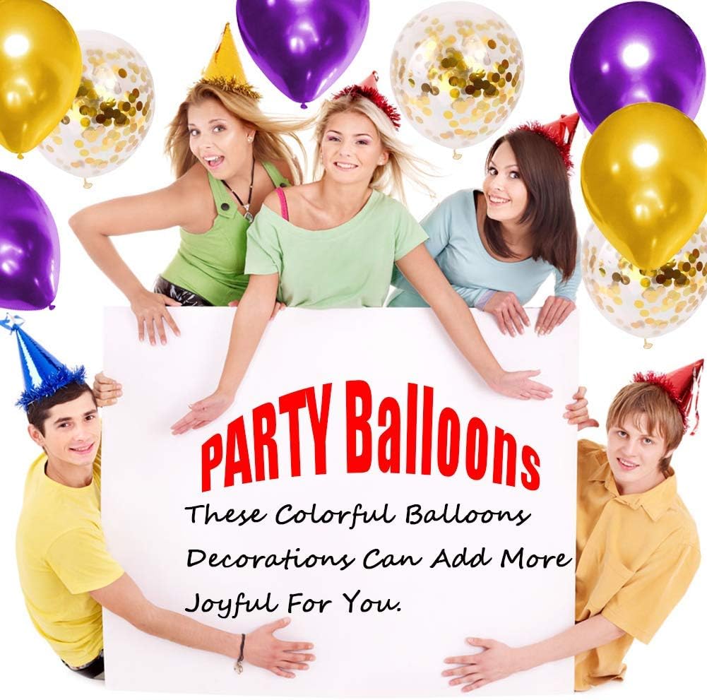 Purple and Gold Balloon Arch Kit 121 PCS Party Decor