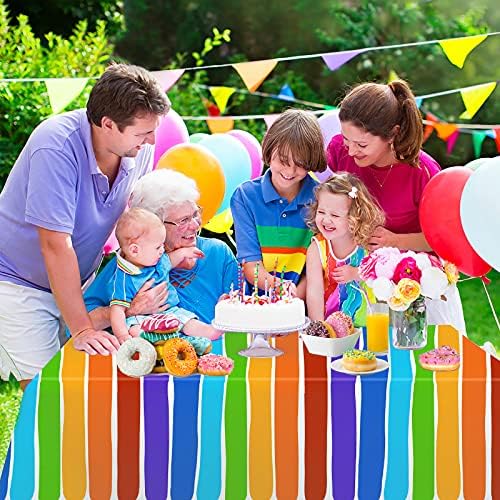 PHOGARY 3 Pack Rainbow Tablecovers for Party Decor