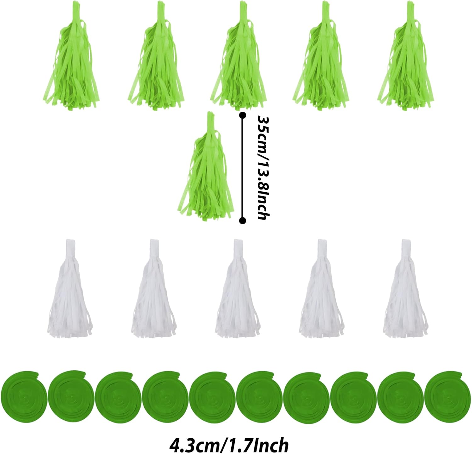 ZERODECO Green and Light Green Party Decorations