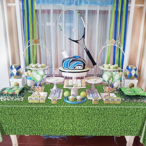 4Pcs Green Grass Tablecloths for Sports Parties