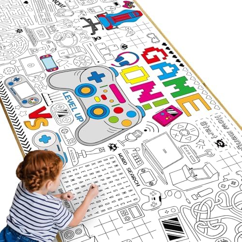 Giant Video Game Coloring Poster for Kids
