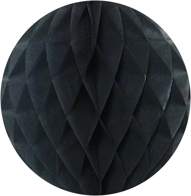 Wrapables 6 Inch Tissue Pom Pom Decor Set Black