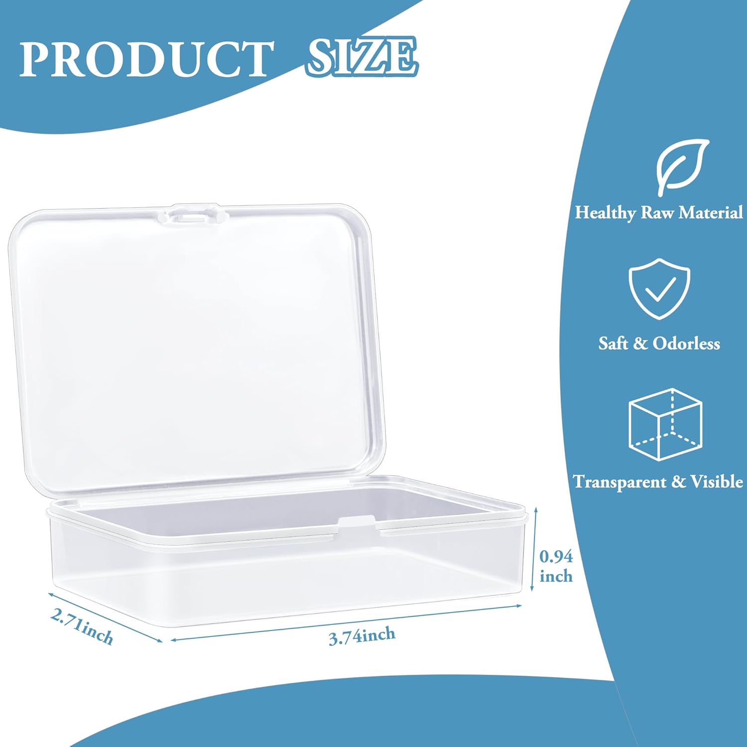 Kitoyz Clear Plastic Card Cases for 100 Cards 12 PCS