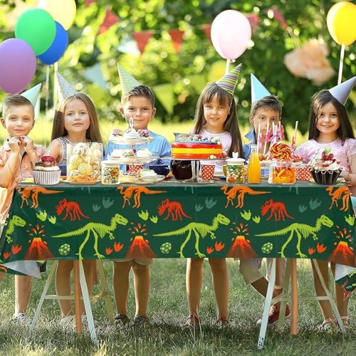 Staraise 3 Dinosaur Tablecloths for Birthday Party