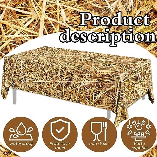 3pcs Farm Style Tablecovers for Western and Hawaiian Parties