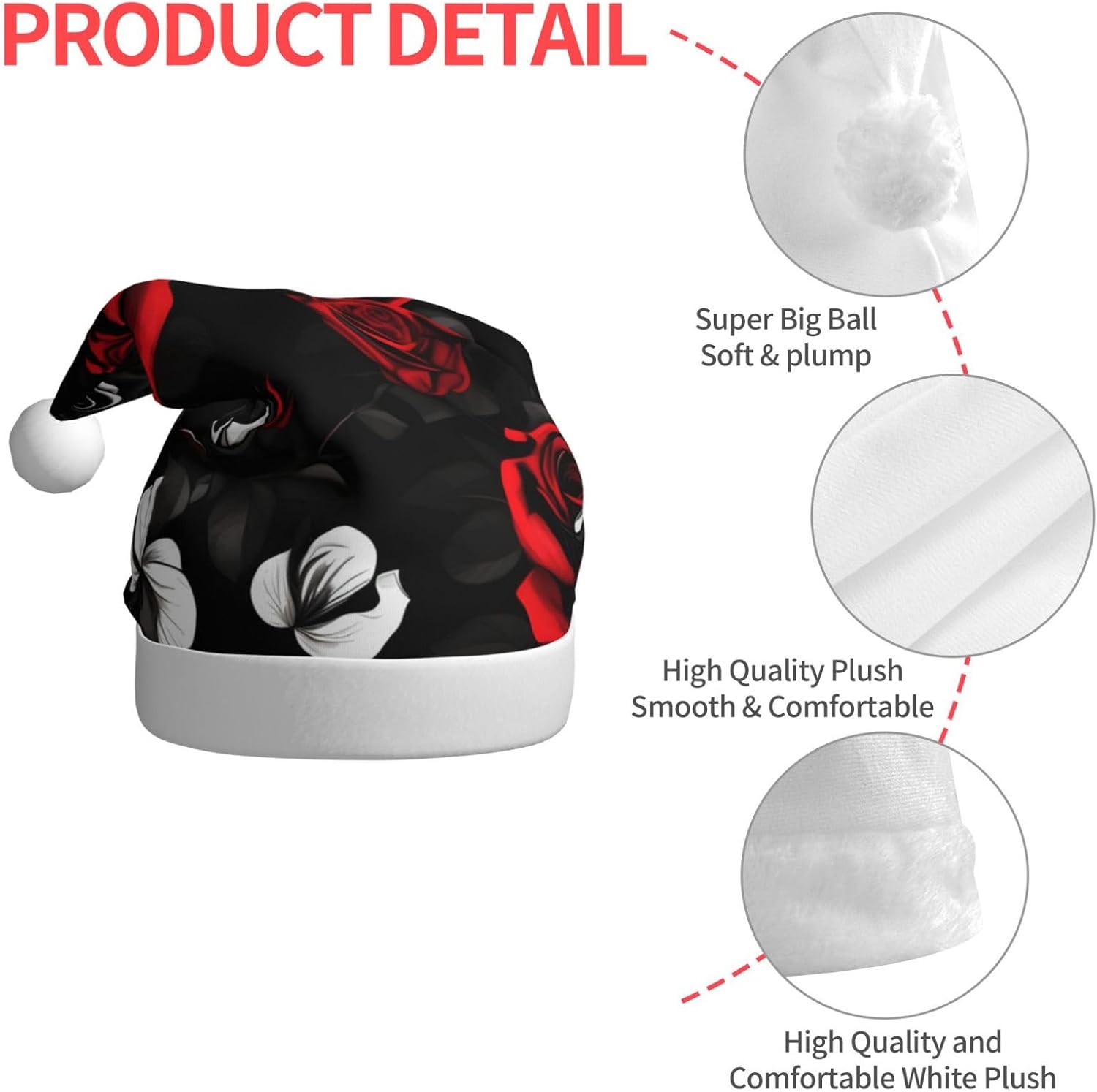 QINZHENG Personalized Santa Hat Christmas Decor