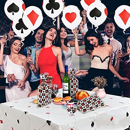 Lecpeting 2 Pcs Casino Plastic Table Covers 87x51 Inches